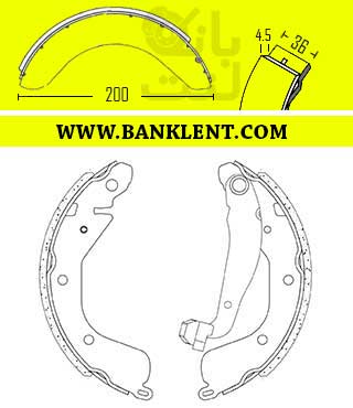 لنت ترمز عقب اف ام سی B511 پارس صادراتی PARSLENT