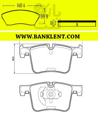 لنت ترمز جلو بی ام و X3 ایکس درایو 35i نوع B الیگ ELIG