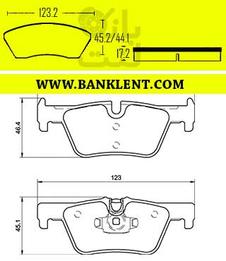 لنت ترمز عقب بی ام و 120I هاچبک 2016-2018 نوع B الیگ ELIG