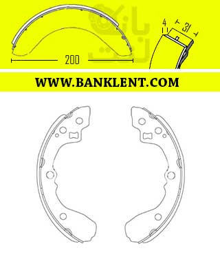 لنت ترمز عقب کوییک پارس صادراتی PARSLENT