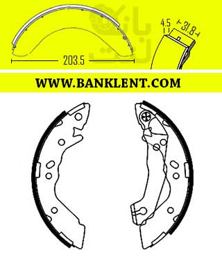 لنت ترمز عقب اکسنت کفشکی پارس صادراتی PARSLENT