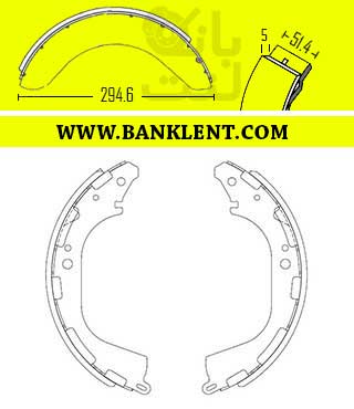 لنت ترمز عقب نیسان پیکاپ کفشکی پارس صادراتی PARSLENT