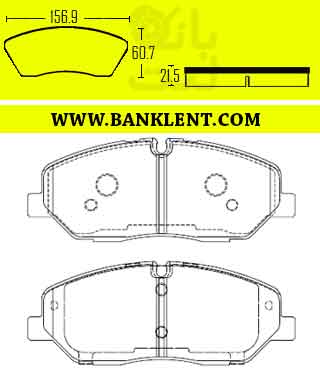 لنت ترمز جلو هیوندای H350 پارس صادراتی PARSLENT
