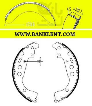 لنت ترمز عقب برلیانس H220 کفشکی  پارس صادراتی PARSLENT