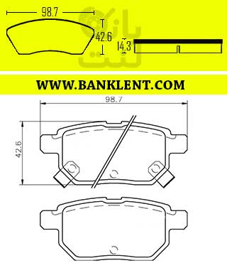 لنت ترمز عقب جک J4 دنده اتومات فدرال سرامیکی FEDERAL
