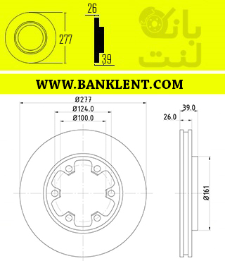 دیسک ترمز جلو نیسان پیکاپ ASMCO