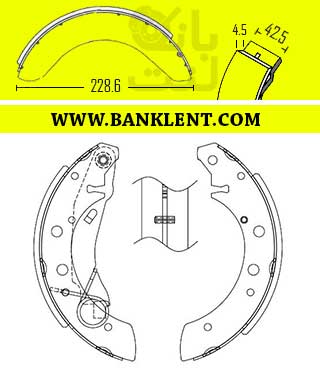 لنت ترمز عقب پرشیا (پارس ) سال  برنتا BRENTA