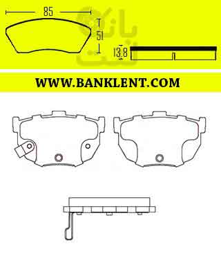 لنت ترمز عقب جک J5 چیان پلاس +CHIAN