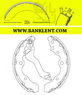 لنت ترمز  عقب کفشکی  سراتو (تولید سایپا ) پارس صادرتی PARSLENT