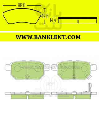 لنت ترمز عقب جک J4 دنده اتومات ام اچ کو MHCO