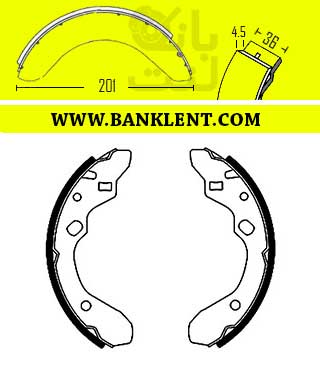 لنت ترمز عقب مزدا 323  FL و GLX کفشکی الیگ ELIG