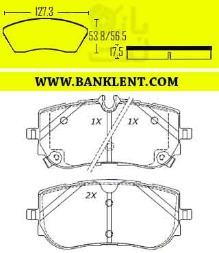 لنت ترمز عقب هونگچی EQM5 پارس صادراتی PARSLENT