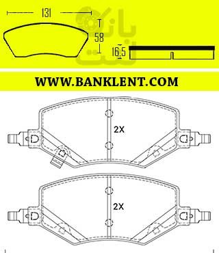 لنت ترمز جلو کی ام سی J7 پارس صادراتی PARSLENT