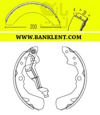 لنت ترمز عقب تیبا نوع B پارس صادراتی  PARSLENT