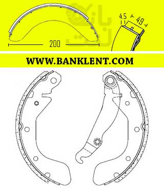 لنت ترمز عقب دوو اسپرو2000 پارس صادراتی PARSLENT