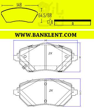 لنت ترمز جلو فونیکس آریزو 8 پارس صادراتی PARSLENT