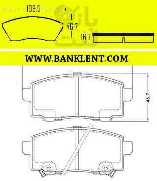 لنت ترمز عقب جک T8 نوع B مدل 1400 به بالا  چیان پلاس +CHIAN