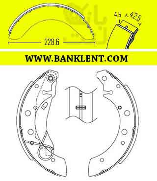 لنت ترمز عقب کفشکی پرشیا (پارس ) سال راوک Ravak
