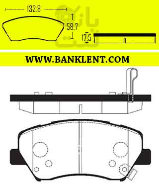 لنت ترمز جلو جیلی X7 نوع A فدرال سرامیکی FEDERAL