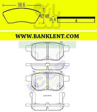 لنت ترمز عقب شاهین آیسر ICER