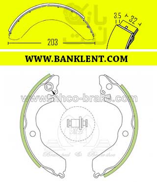 لنت ترمز عقب میتسوبیشی لنسر اتاق قدیم ام اچ کو MHCO