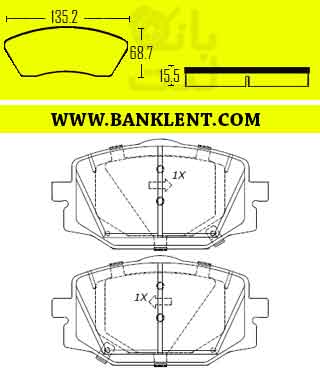 لنت ترمز جلو آریزو 6 GT پارس صادراتی PARSLENT