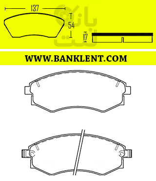 لنت ترمز جلو هیوندای النترا قدیم  پارس متالیک PARSLENT