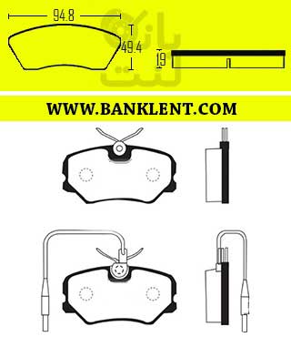 لنت ترمز جلو پژو 405 SLX جی لنت G-LENT